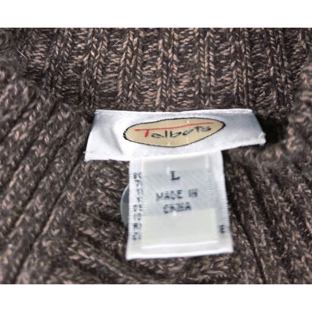 Talbots Wool Blend Cardigan Sweater Brown Multicolor Knit Button Front Women... - Picture 2 of 8